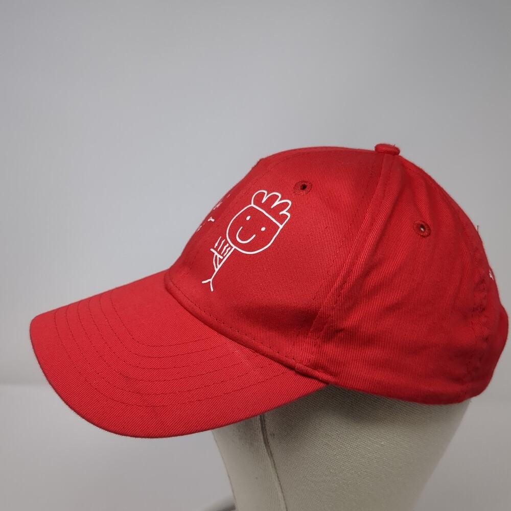 Chef Baldee's Pizza Snapback Hat Red One Size Adjustable Vent Holes View 3
